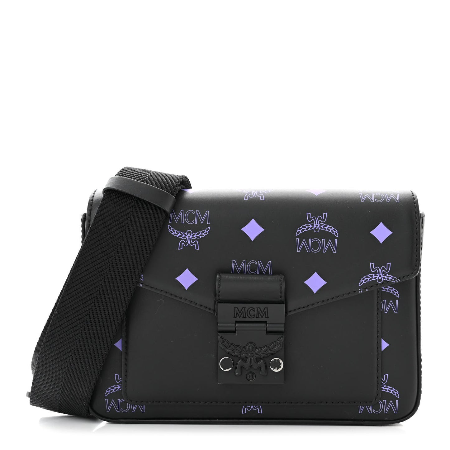 Calfskin Color Splash Logo Small Millie Crossbody Belt Bag Dahlia Purple