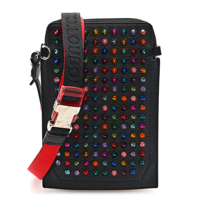 Christian Louboutin Calfskin Spikes Loubilab Crossbody Bag Black 1 of 9