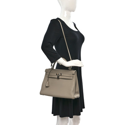 Hermes Togo Kelly Retourne 32 Gris Tourterelle 3 of 9