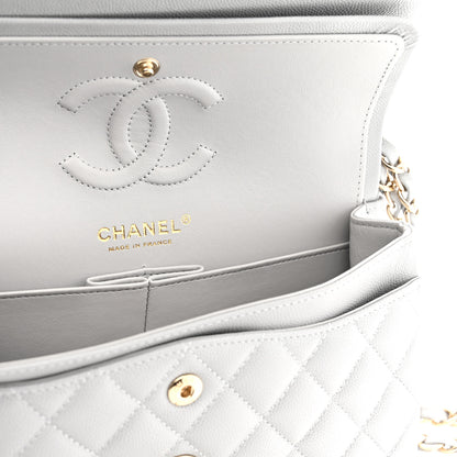 Chanel Caviar Quilted Small Double Flap Grey 6 of 10