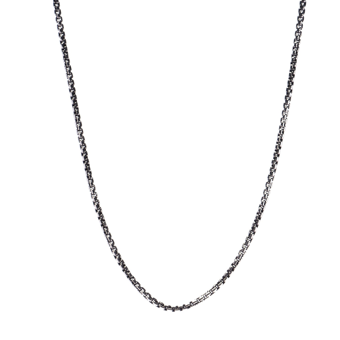 Sterling Silver 14K Yellow Gold 2.7mm Box Chain Necklace 16"