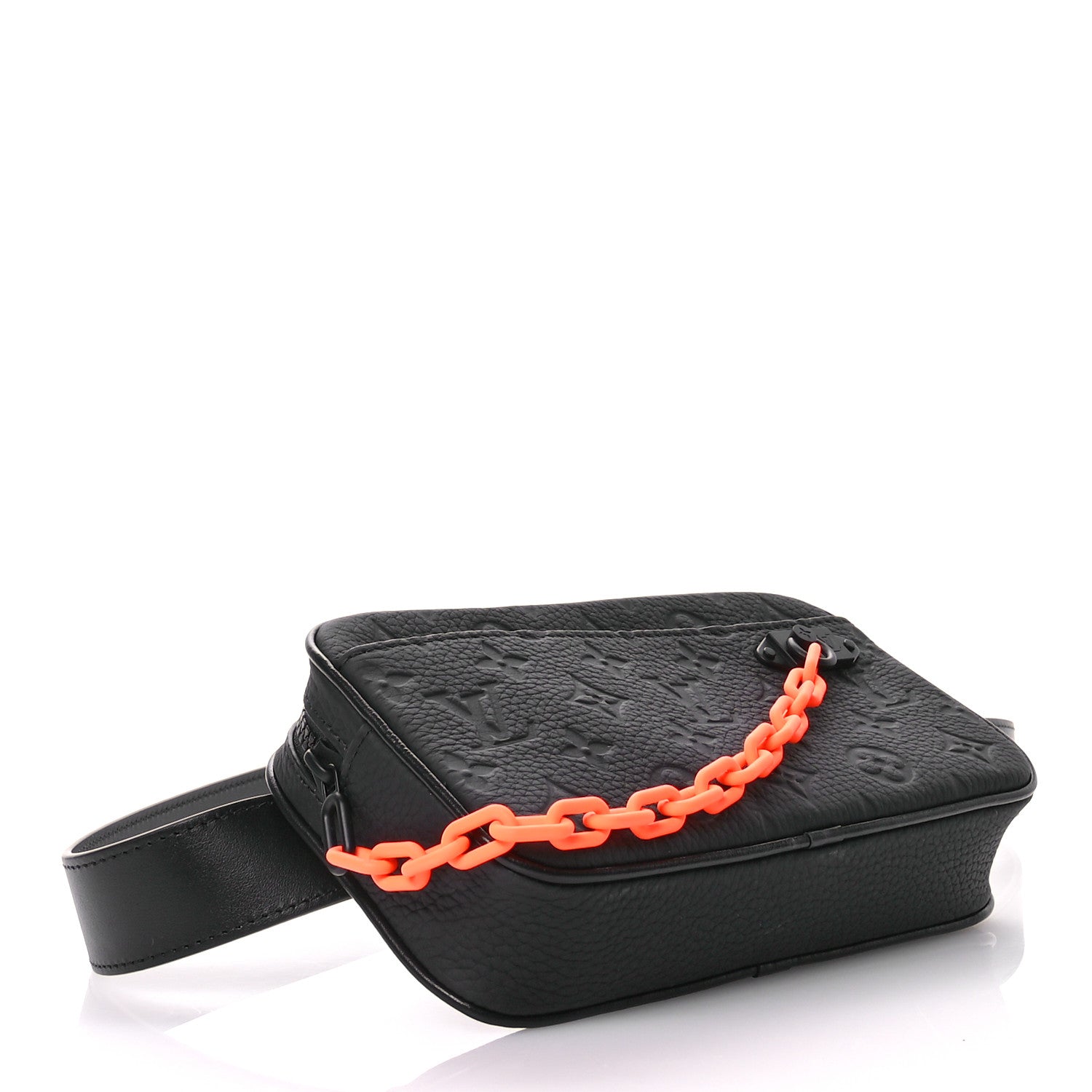 Louis Vuitton Taurillon Monogram Uniformes Solar Ray Soft Pochette Volga Belt Bag Black 4 of 10