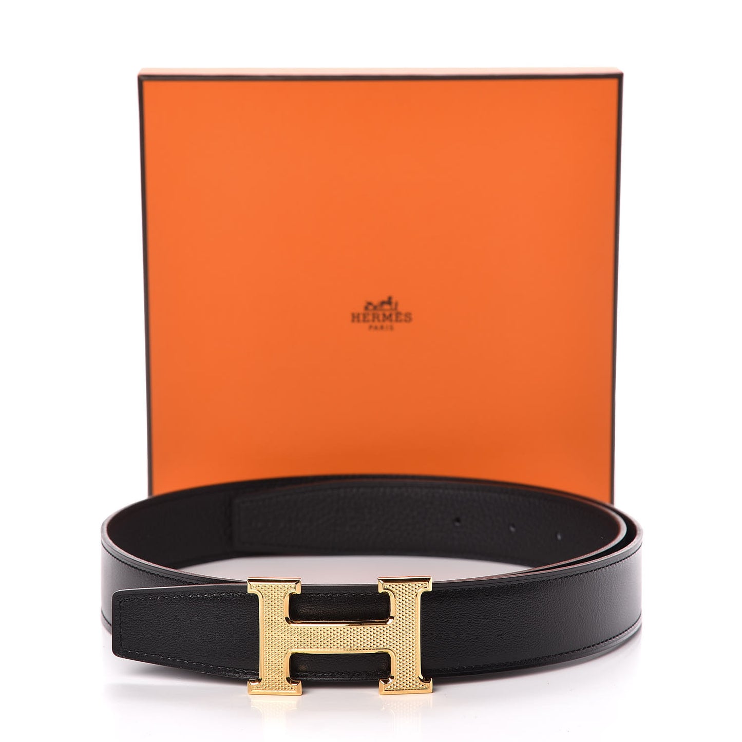 Box Togo 32mm Guilloche H Belt 90 Black