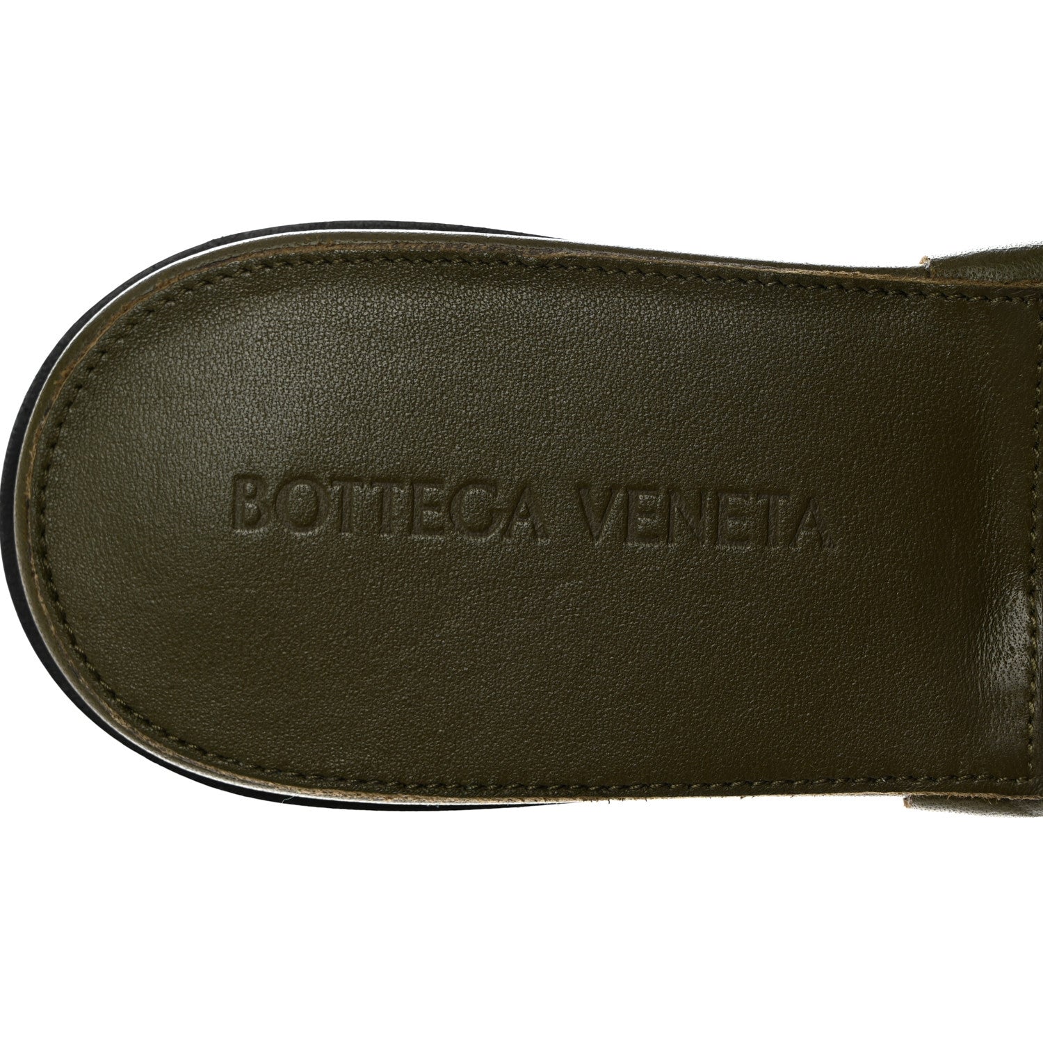 Bottega Veneta Nappa Quilted Rubber Lido Flat Sandals 36.5 Khaki 6 of 7