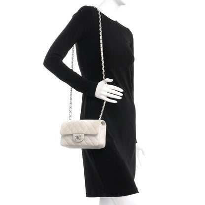 Chanel Calfskin Quilted Mini Rectangular Flap White 2 of 7