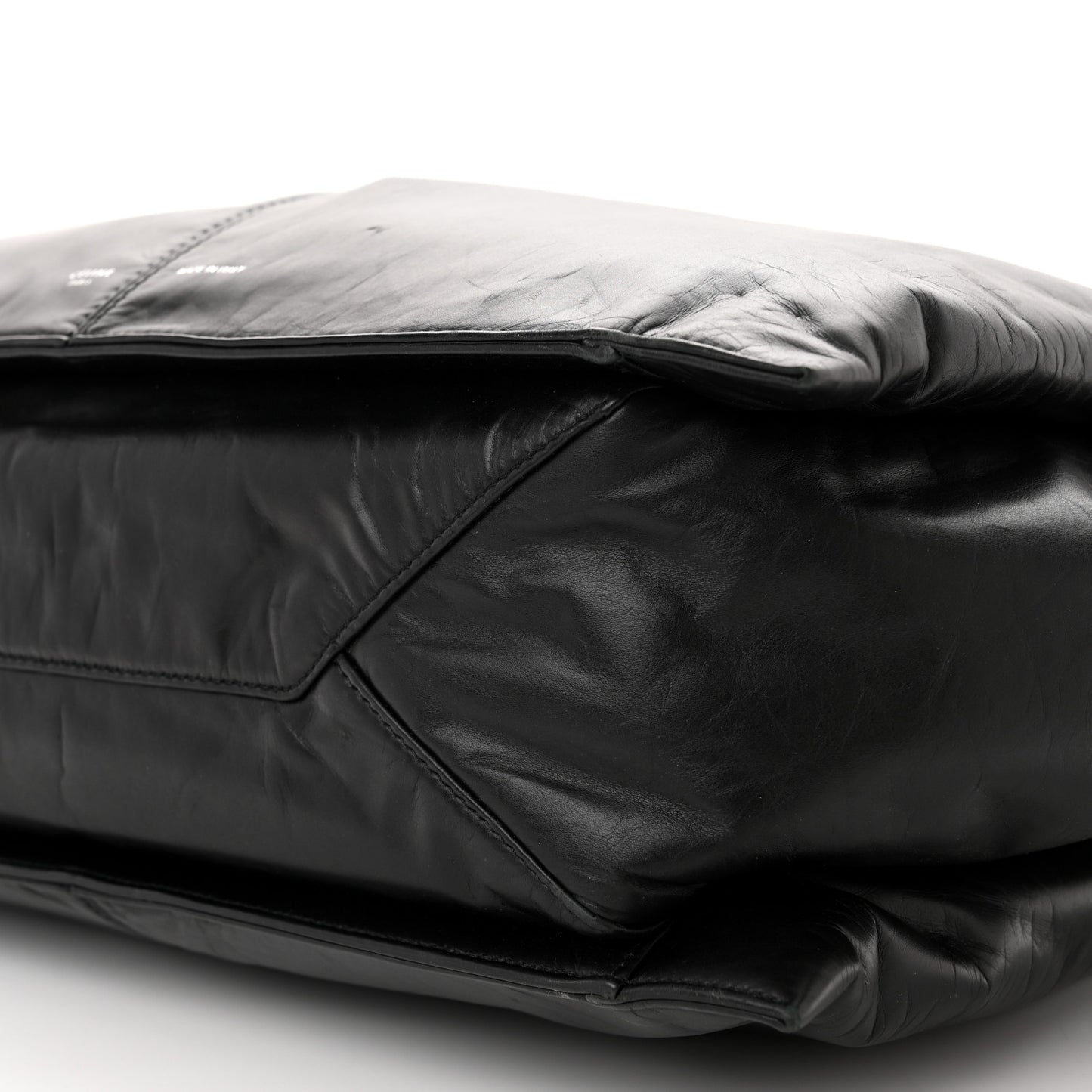 Paperweight Calfskin Medium Tri-Fold Bag Black