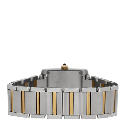 Cartier Stainless Steel 18K Yellow Gold 25mm Tank Francaise Quartz Watch 3 of 5