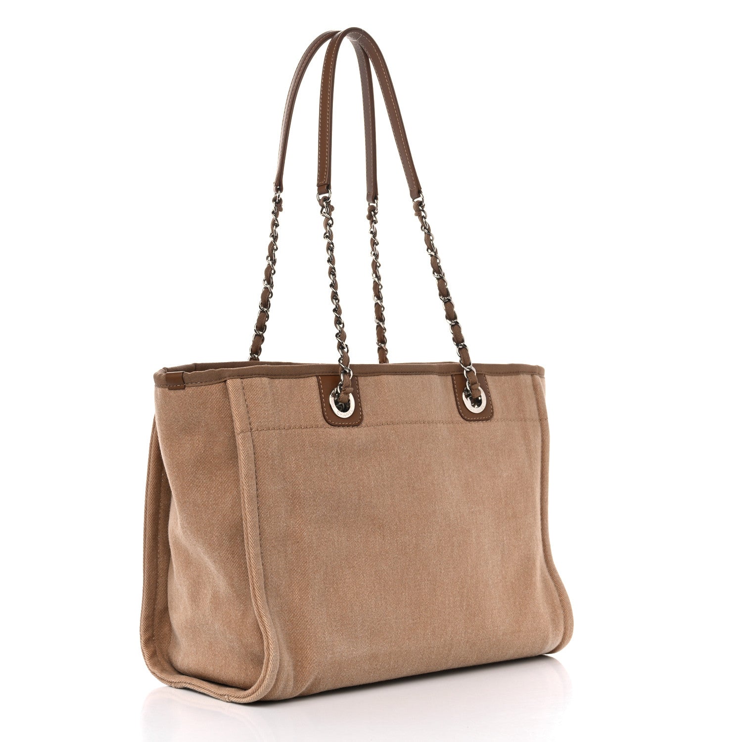 Chanel Canvas Sequin Small Deauville Tote Ecru 3 of 10