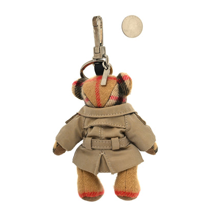 Burberry Thomas Check Trench Teddy Bear Keychain Charm Camel 2 of 6