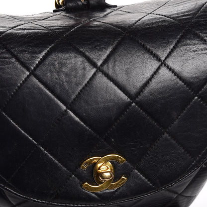 Chanel Lambskin Quilted Drawstring Backpack Black 19 of 19