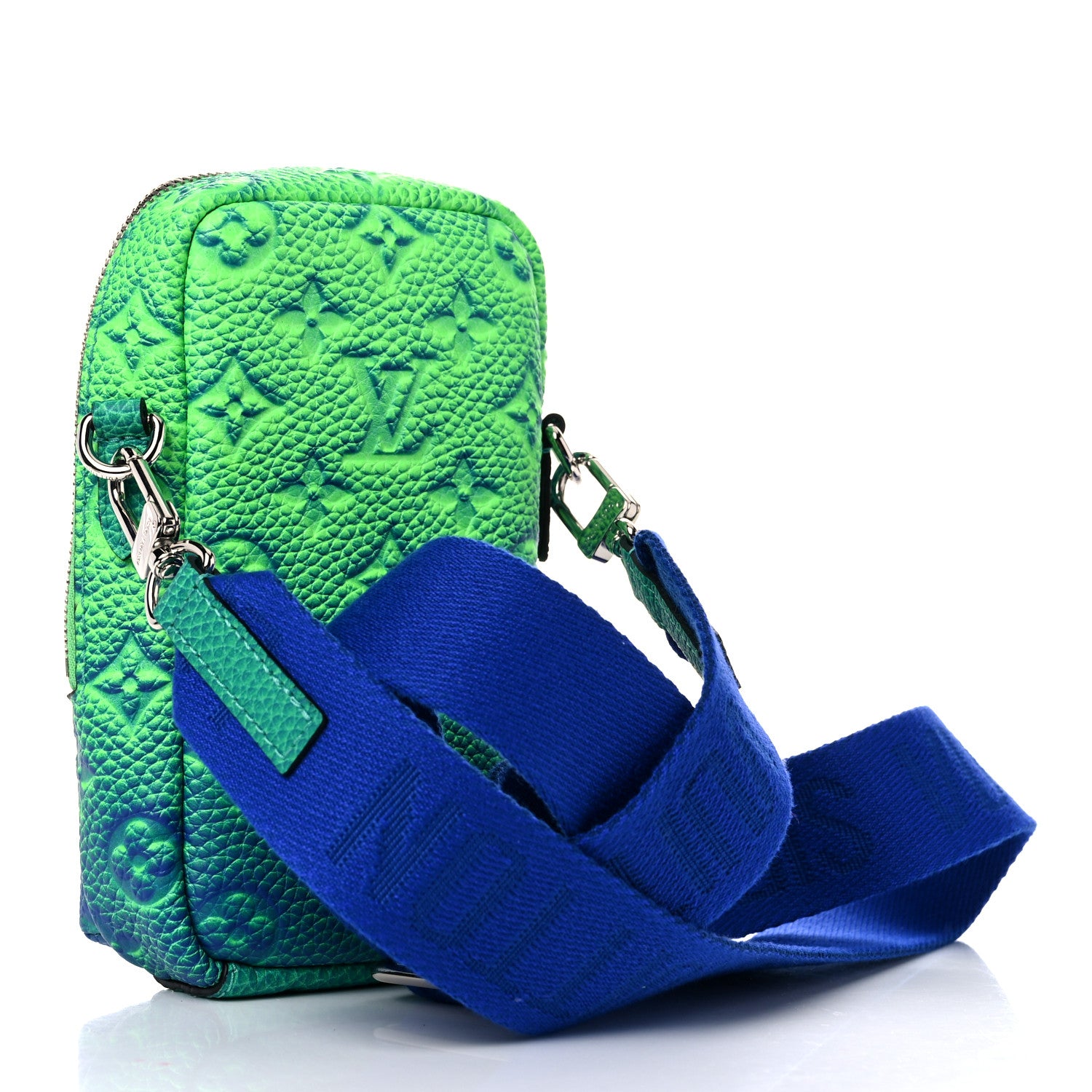 Louis Vuitton Taurillon Illusion Double Phone Case Bleu Vert 3 of 8