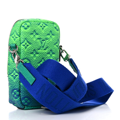 Louis Vuitton Taurillon Illusion Double Phone Case Bleu Vert 3 of 8