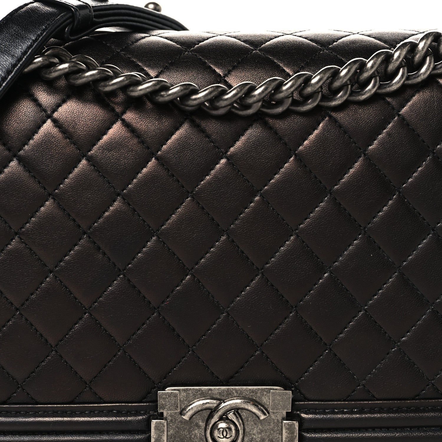 Chanel Lambskin Quilted New Medium Boy Flap Black 8 of 10