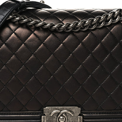 Chanel Lambskin Quilted New Medium Boy Flap Black 8 of 10