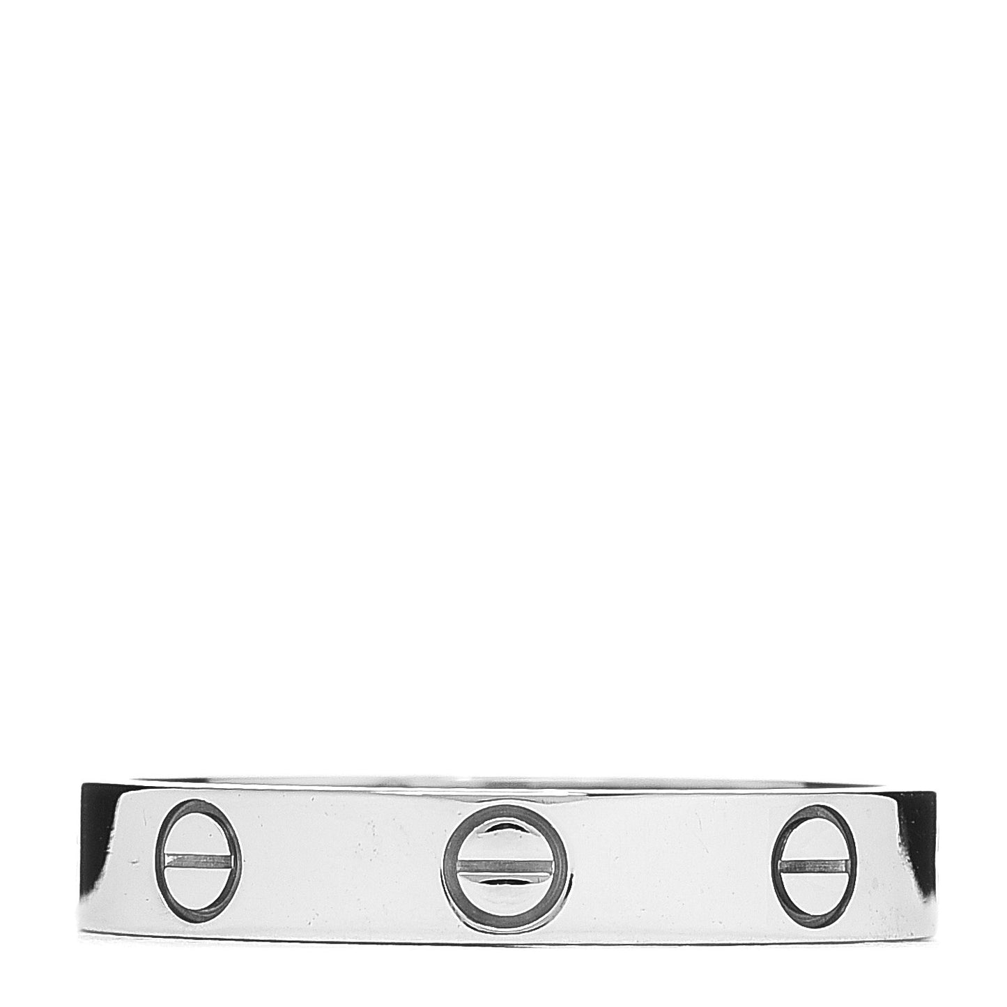 18K White Gold 3.5mm LOVE Wedding Band Ring 58 8.25