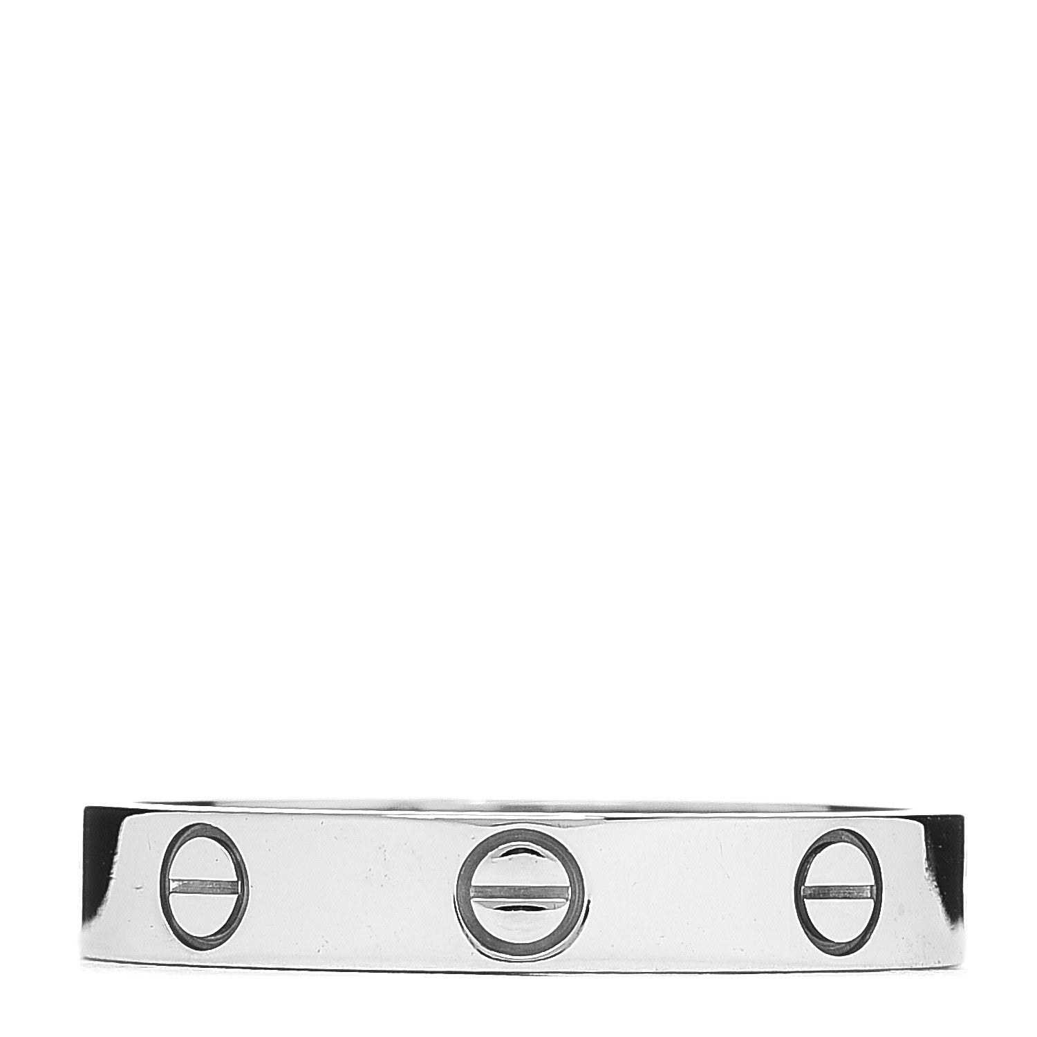 Cartier 18K White Gold 3.5mm LOVE Wedding Band Ring 58 8.25 1 of 3