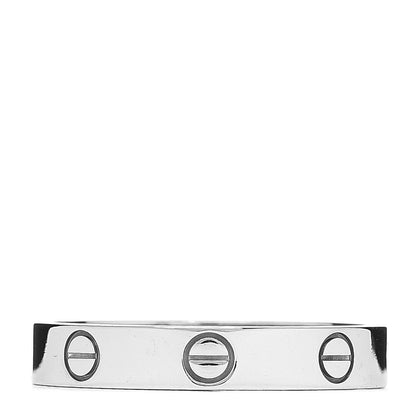 Cartier 18K White Gold 3.5mm LOVE Wedding Band Ring 58 8.25 1 of 3