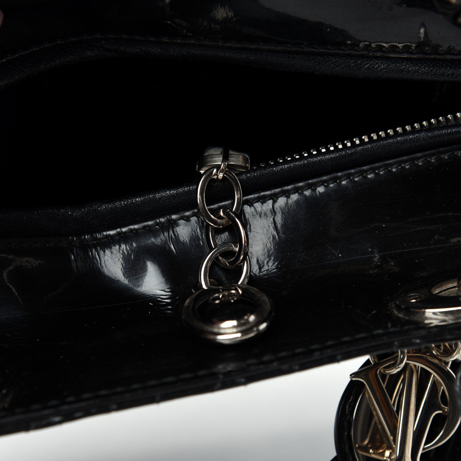 Christian Dior Patent Cannage Medium Lady Dior Black 8 of 11