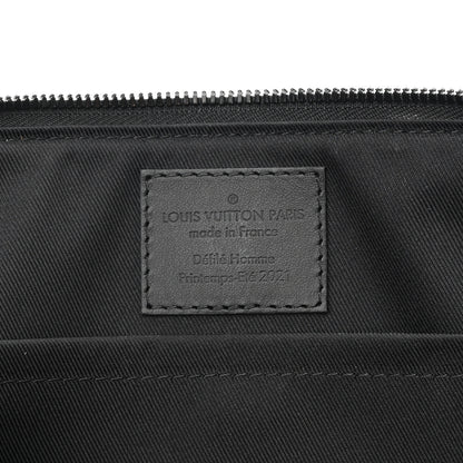 Louis Vuitton Calfskin Damier Distorted City Keepall Black 6 of 10