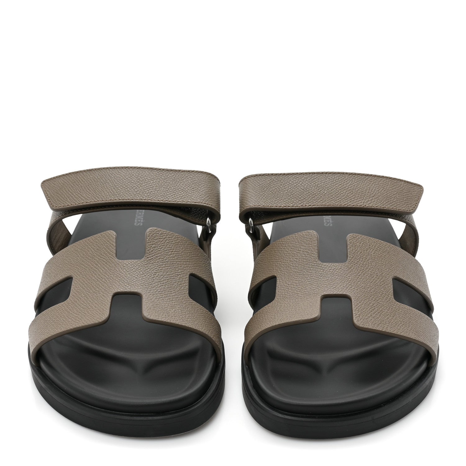 Hermes Epsom Womens Chypre Sandals 40 Etoupe 2 of 9