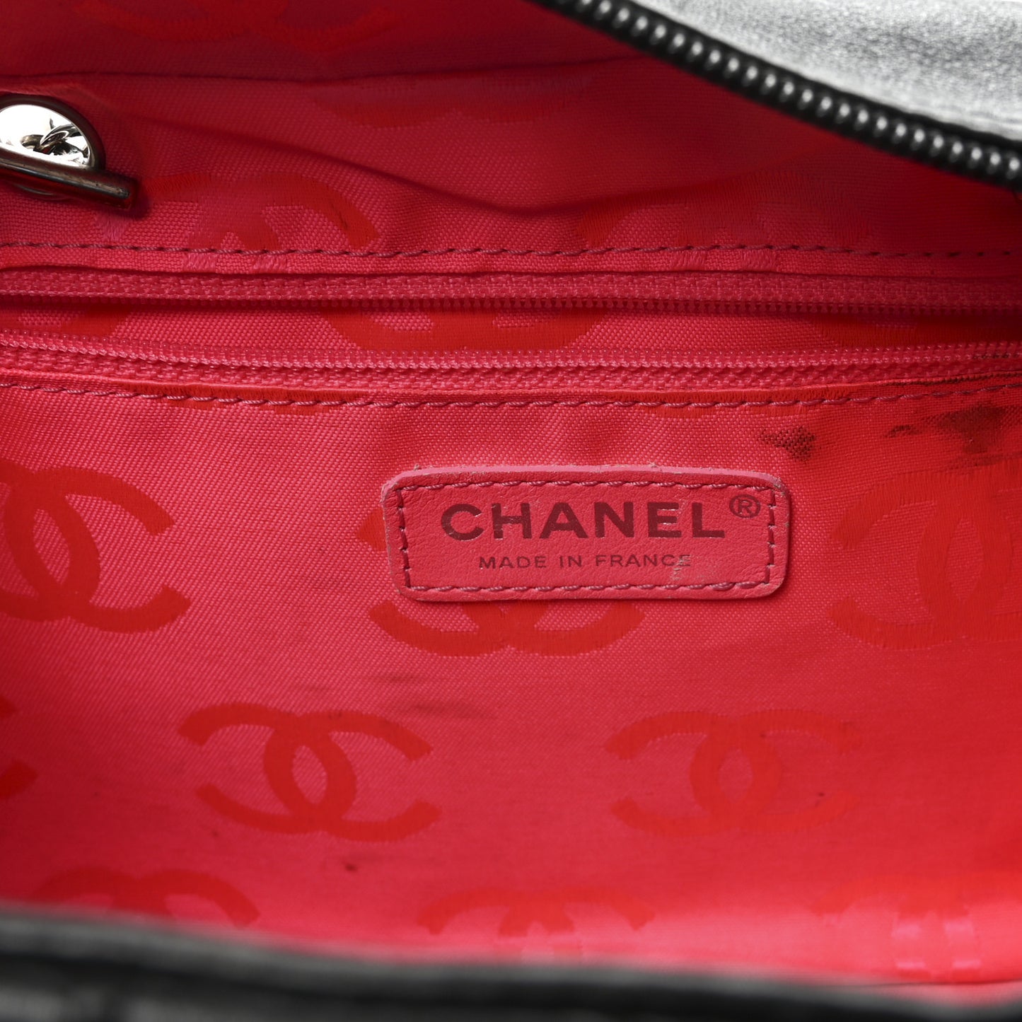 Calfskin Quilted Large Cambon Bowler Black