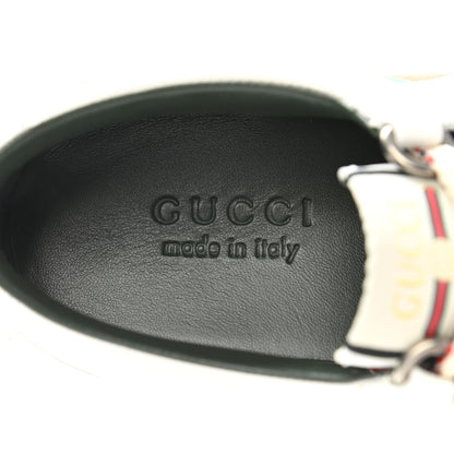 Gucci Calfskin Web Mens Lace Up Loafer Sneakers 7 Great White 7 of 9