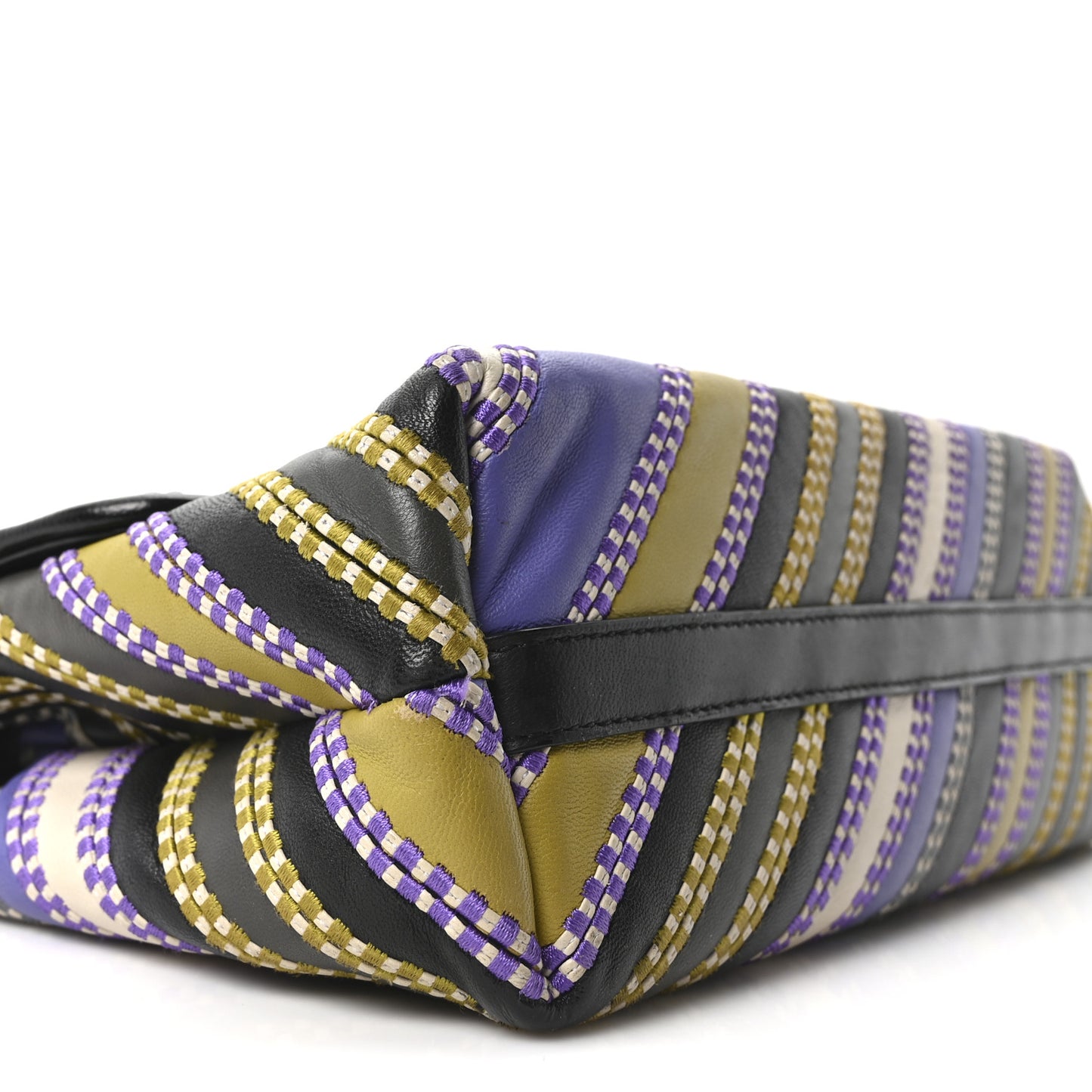 Nappa Striped Small Olimpia Black Multicolor