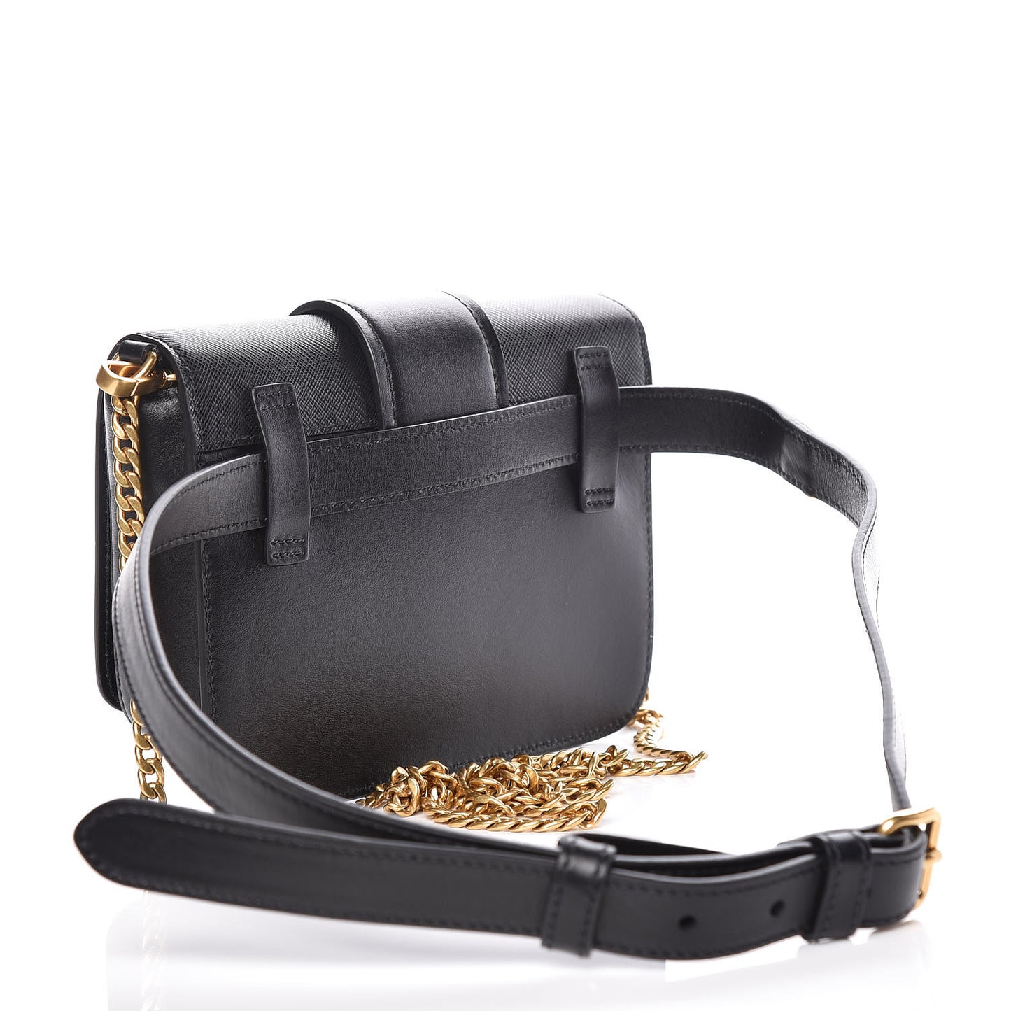 Saffiano City Calf Cahier Belt Bag Black