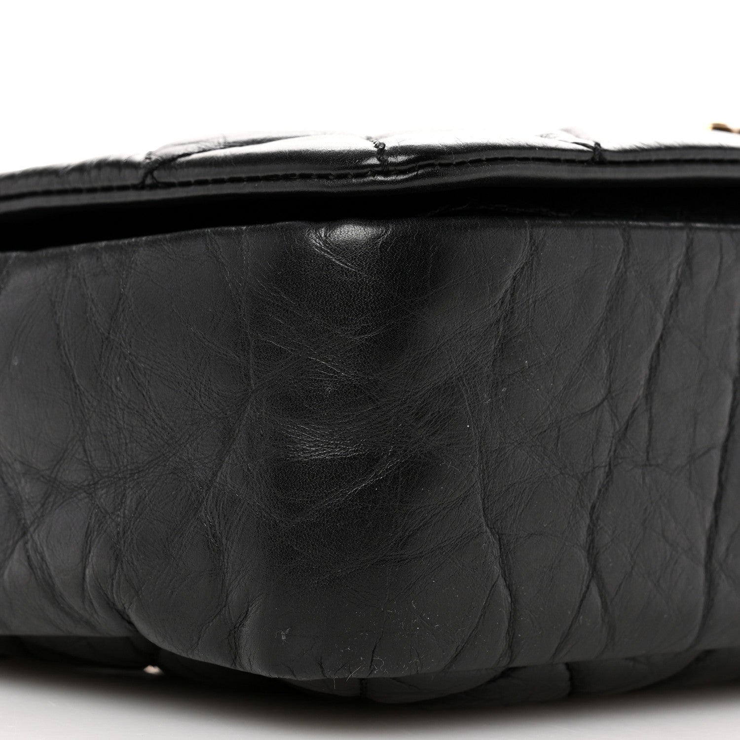 Chanel Aged Calfskin Quilted Small Pondichery Flap Black 9 of 11