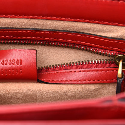 Gucci Calfskin Sylvie Web Small Queen Margaret Top Handle Bag Blue Agata Hibiscus Red Mystic White Sugar Pink 7 of 13