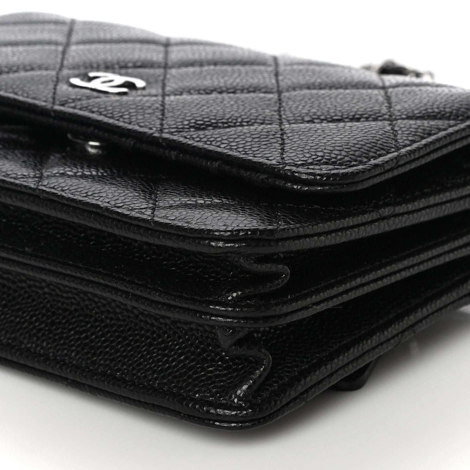 Chanel Caviar Quilted Mini Wallet On Chain WOC Black 10 of 11