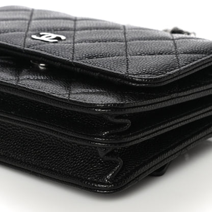 Chanel Caviar Quilted Mini Wallet On Chain WOC Black 10 of 11