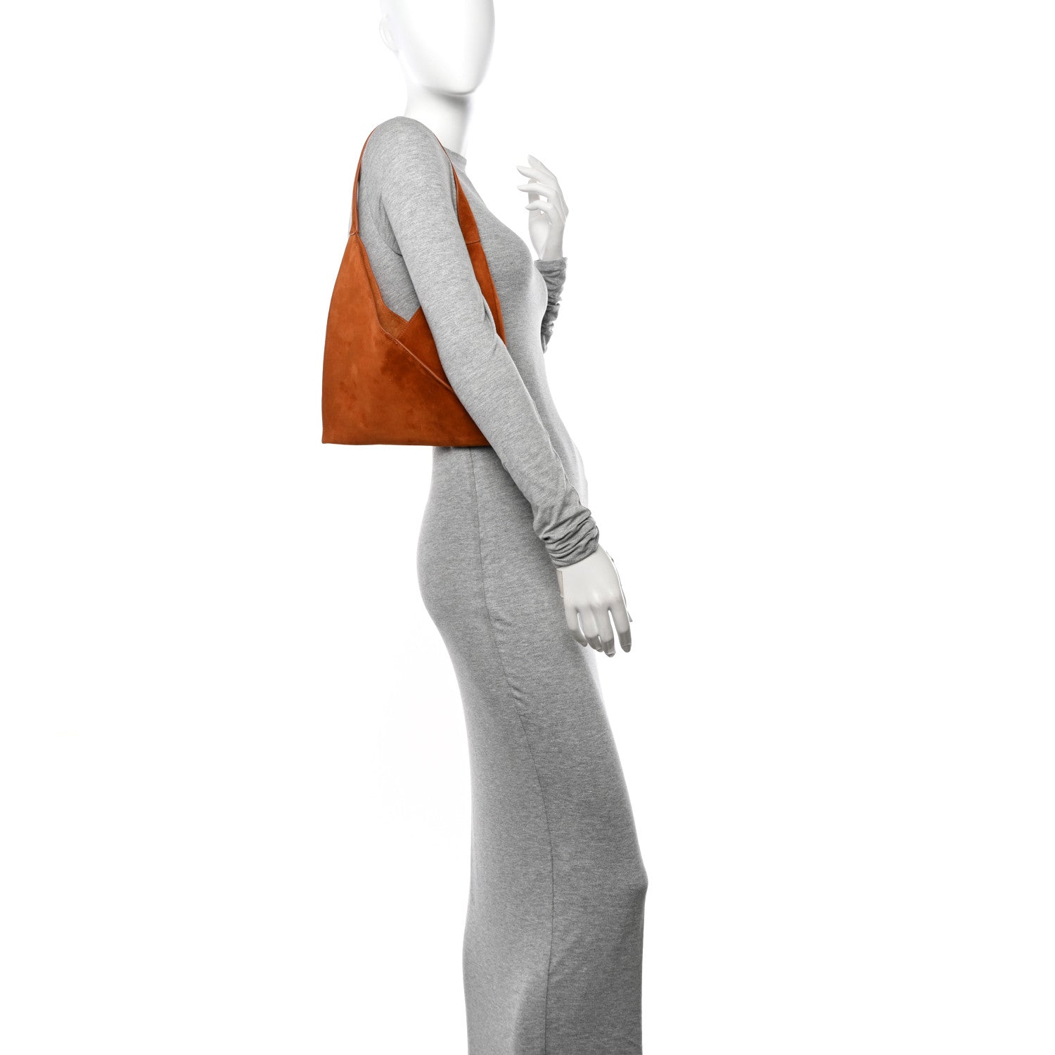 Khaite Suede Calfskin Small Sara Tote Caramel 2 of 9