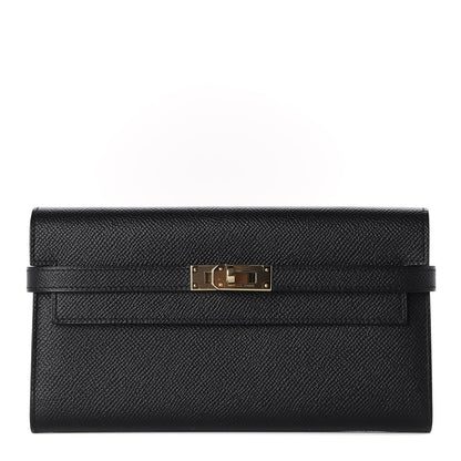 Hermes Epsom Kelly Longue Wallet Black 1 of 7