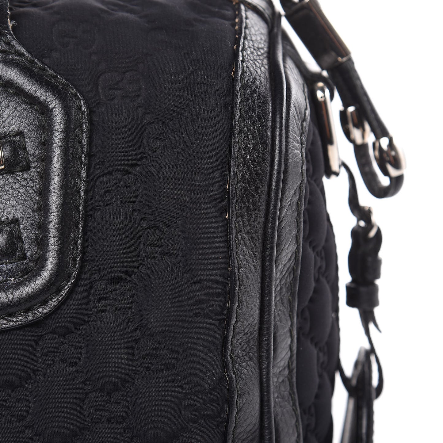 Guccissima Neoprene Medium Techno Tag Boston Black