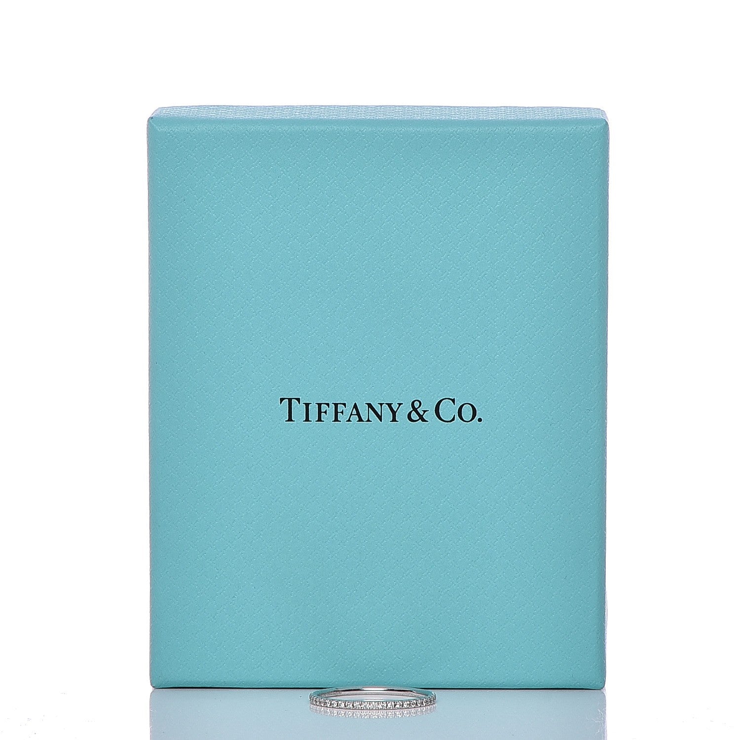 Tiffany 18K White Gold Diamond Metro Ring 8 4 of 4
