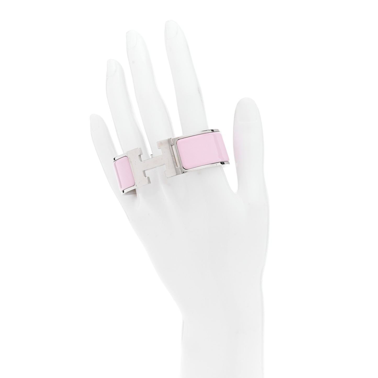 Enamel Wide Clic Clac H Bracelet PM Rose Nymph
