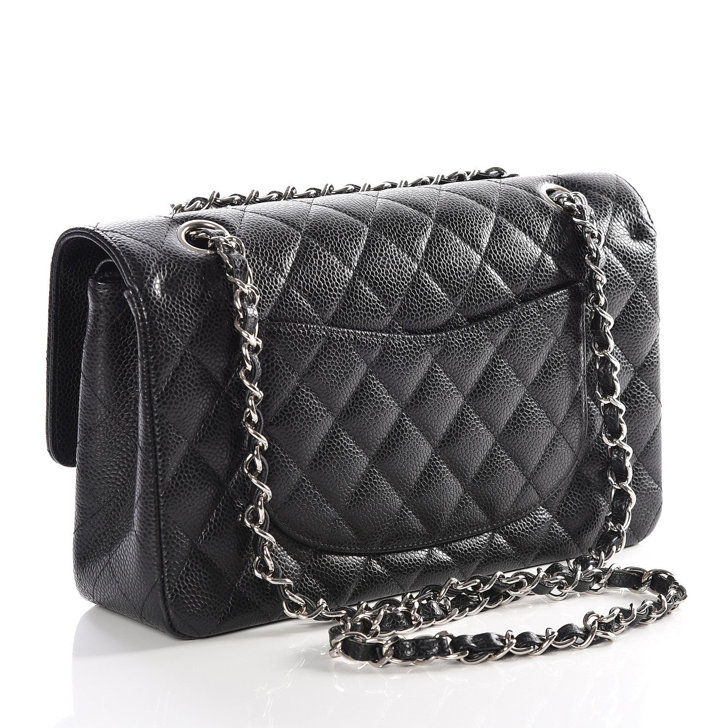 Chanel Caviar Quilted Medium Double Flap Black 2 of 12