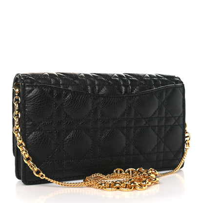 Christian Dior Supple Calfskin Caro Pouch with Chain Black 3 of 10