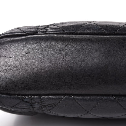 Chanel Lambskin Quilted Sharpei Frame Tote Black 10 of 19