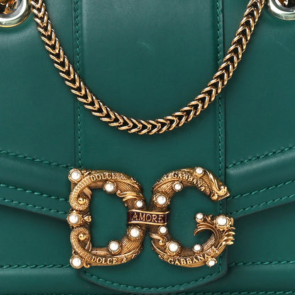 Dolce & Gabbana Smooth Calfskin Small DG Amore Envelope Bag Green 7 of 11