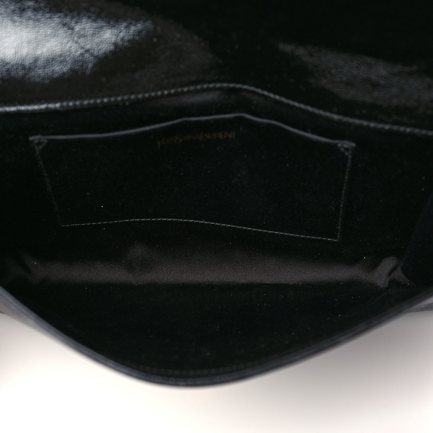 Textured Patent Monogram Large Belle De Jour Clutch Black