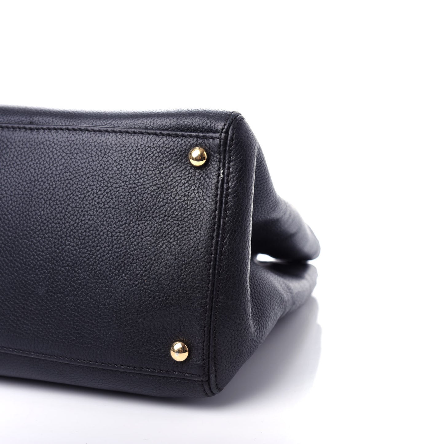 Calfskin Cerf Executive Shopper Tote Black
