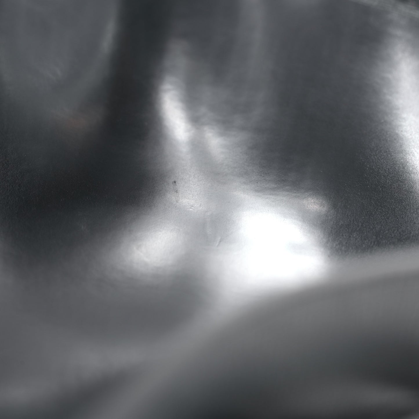 Metallic Calfskin Bucket Bag Silver