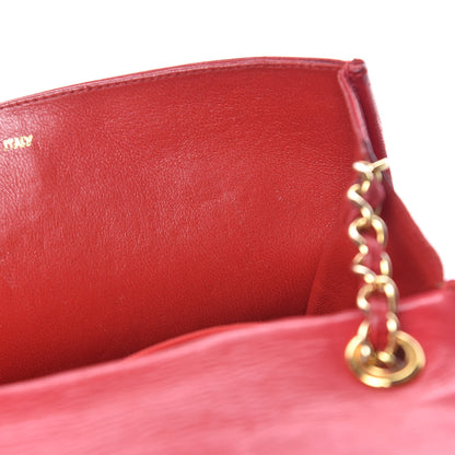Chanel Lambskin CC Envelope Single Flap Red 16 of 25