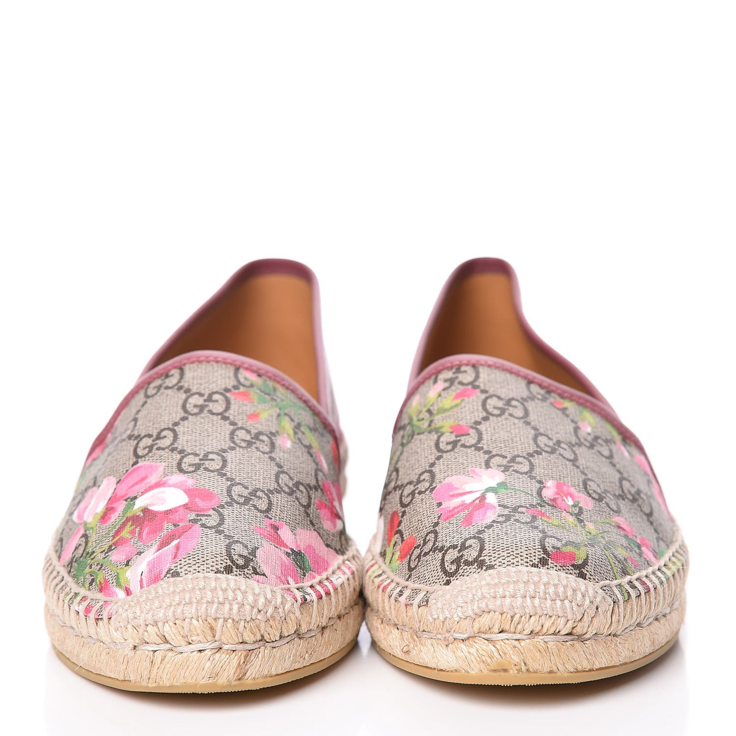 GG Supreme Monogram Blooms Espadrilles 41 Beige Multicolor Dry Rose