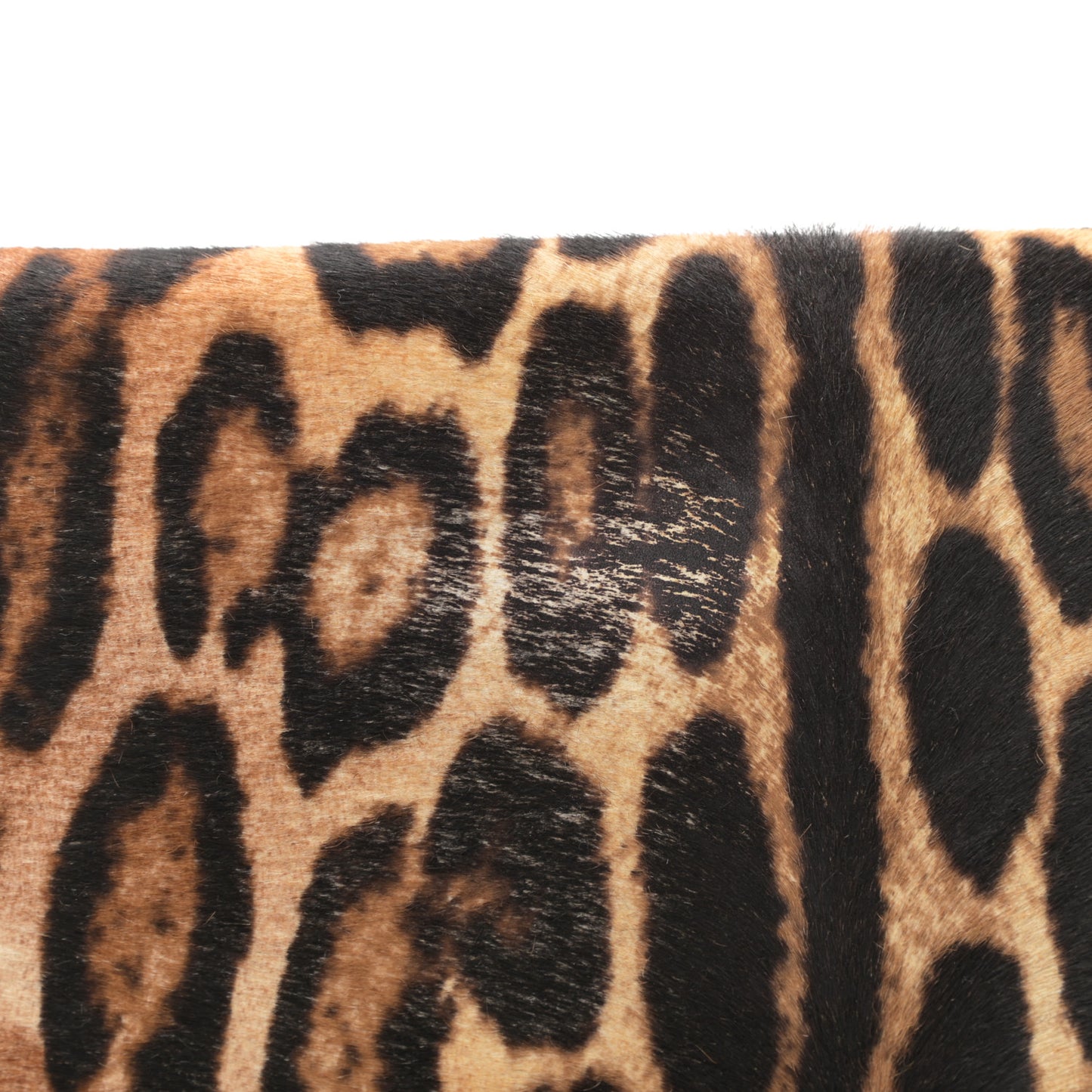 Calf Hair Monogram Chain Wallet Leopard