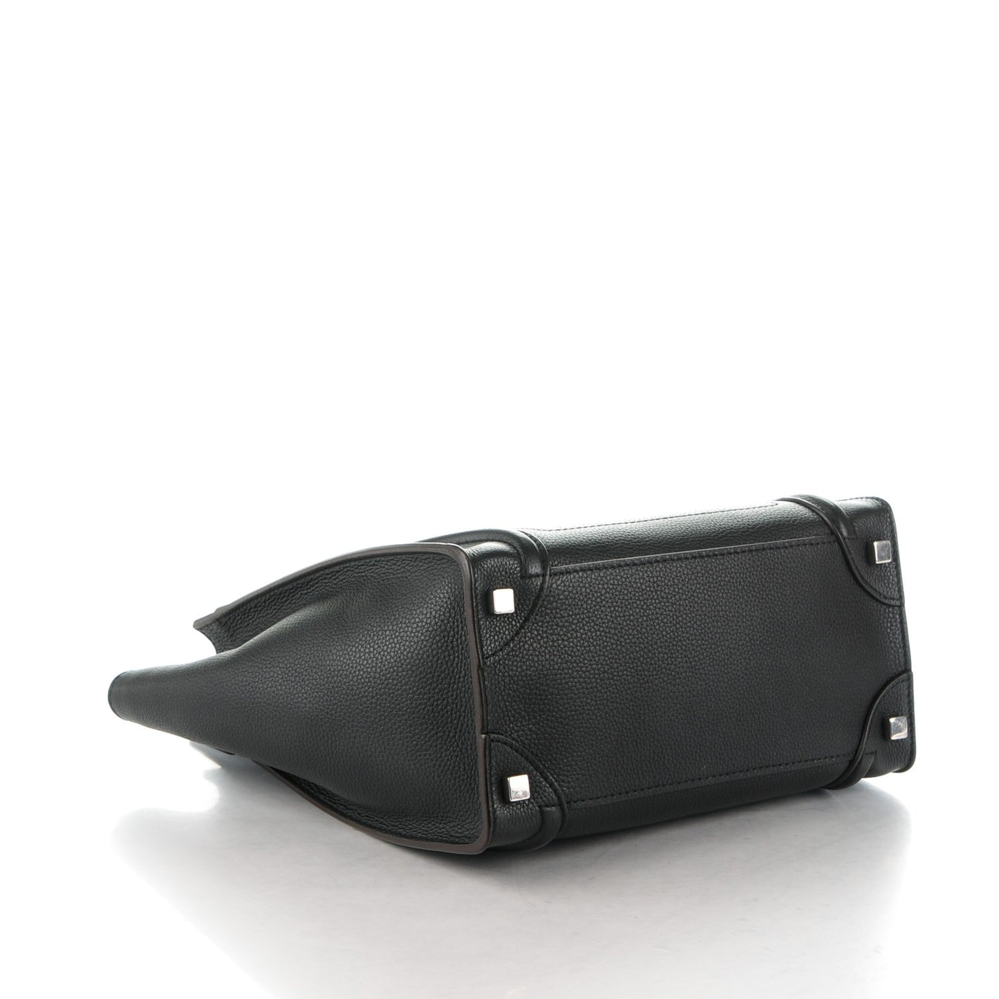 Drummed Calfskin Micro Luggage Black