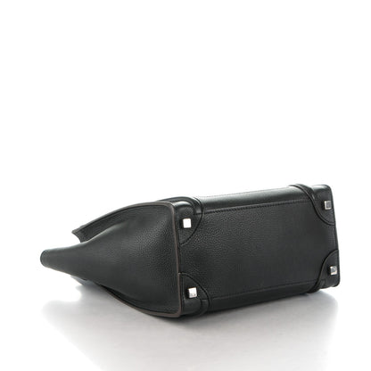 Celine Drummed Calfskin Micro Luggage Black 4 of 8