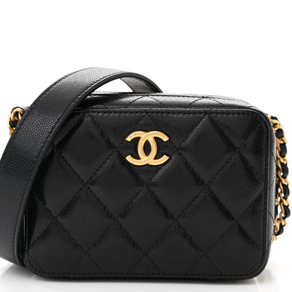Chanel Caviar Quilted Twist Your Buttons Clutch With Chain Black 8 of 11